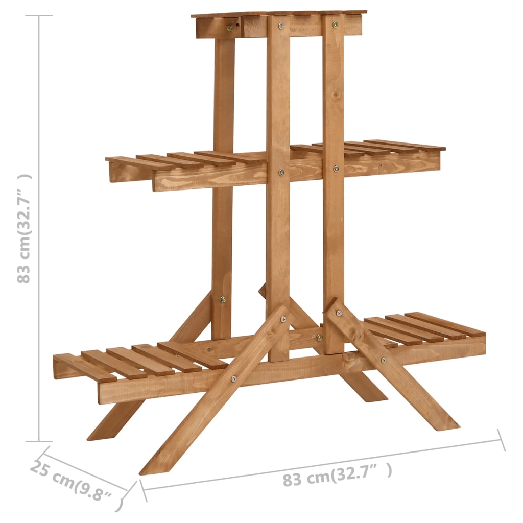 Blumenständer 83x25x83 cm Tannenholz