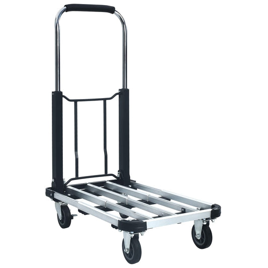 Transportwagen Klappbar 150 kg Aluminium Silbern