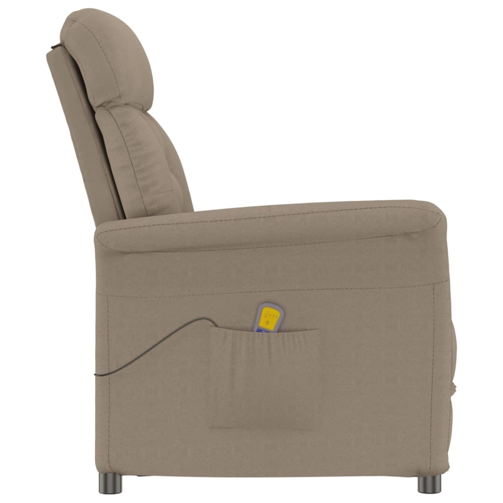 Massagesessel Taupe Wildleder-Optik