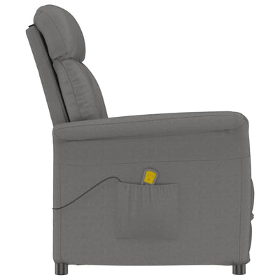 Massagesessel Dunkelgrau Wildleder-Optik