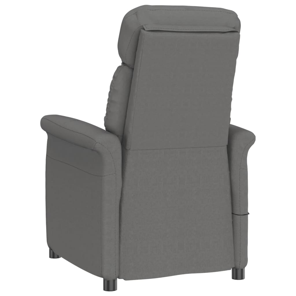 Massagesessel Dunkelgrau Wildleder-Optik