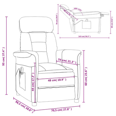 Massagesessel Dunkelgrau Wildleder-Optik