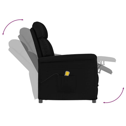 Massagesessel Schwarz Wildleder-Optik