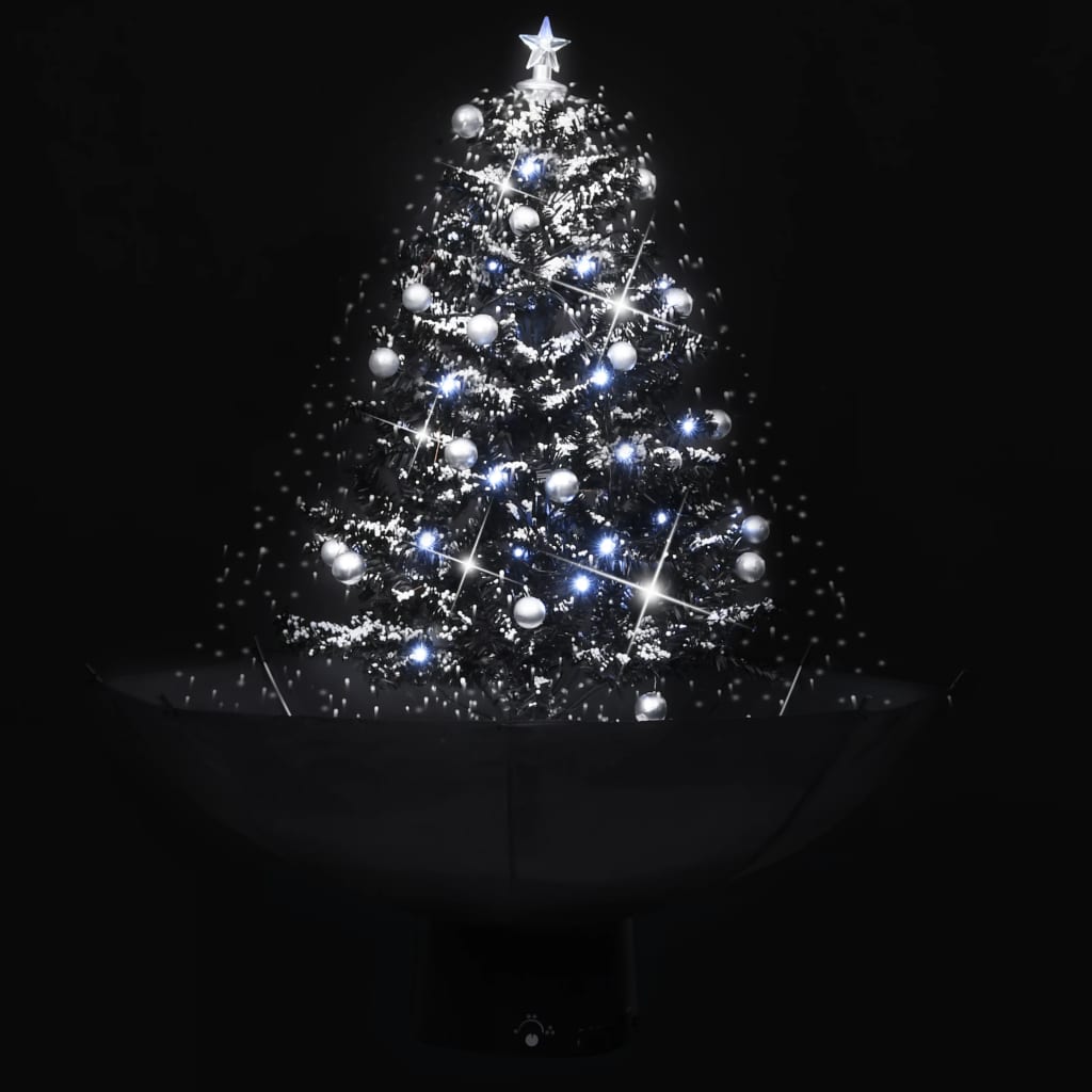 Schneiender Weihnachtsbaum mit Schirmfuß Schwarz 75 cm PVC