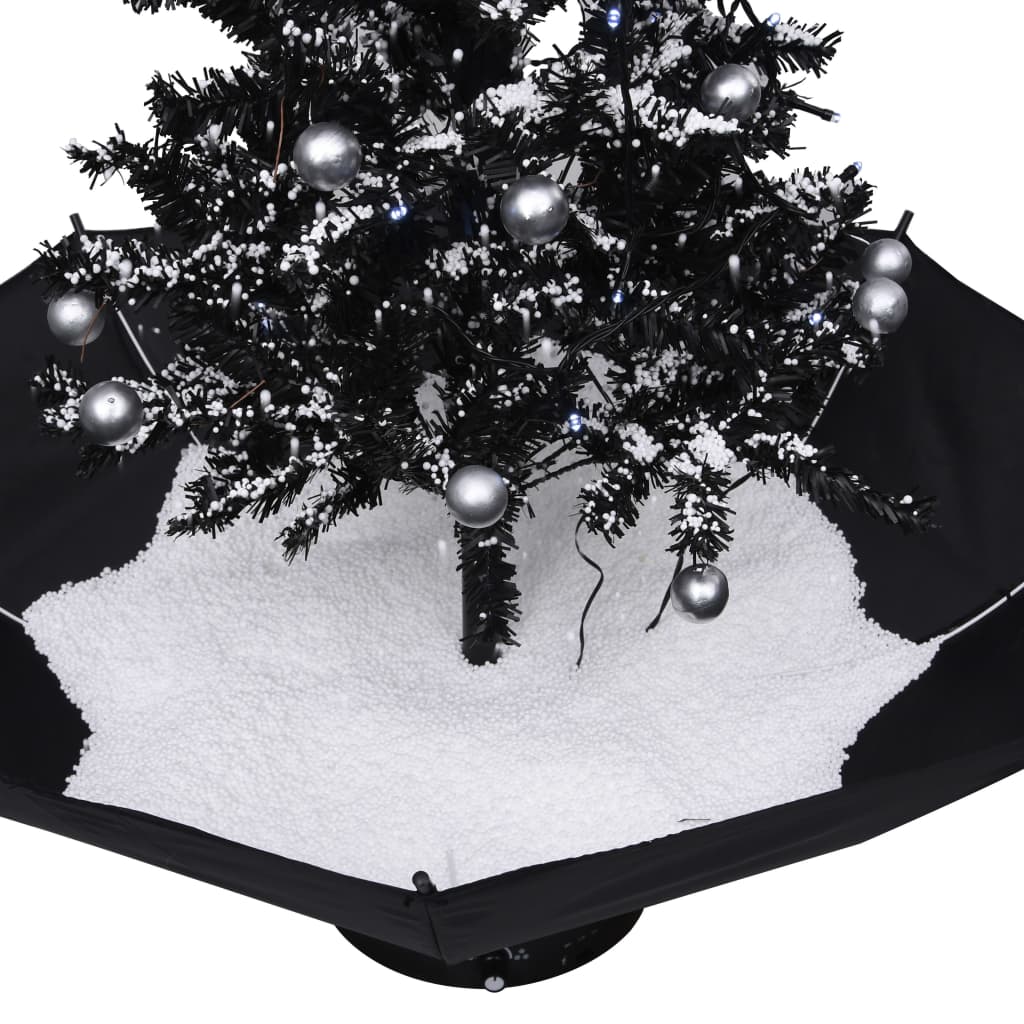 Schneiender Weihnachtsbaum mit Schirmfuß Schwarz 75 cm PVC