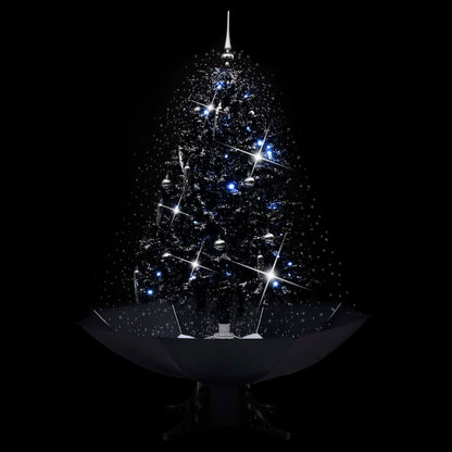 Schneiender Weihnachtsbaum mit Schirmfuß Schwarz 140 cm PVC