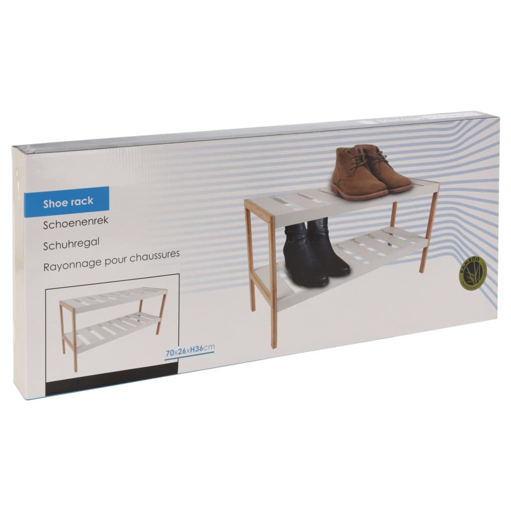 Storage solutions Schuhregal mit 2 Ebenen 70x26x36 cm