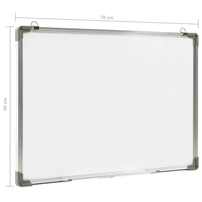 Magnetisches Whiteboard Weiß 70 x 50 cm Stahl