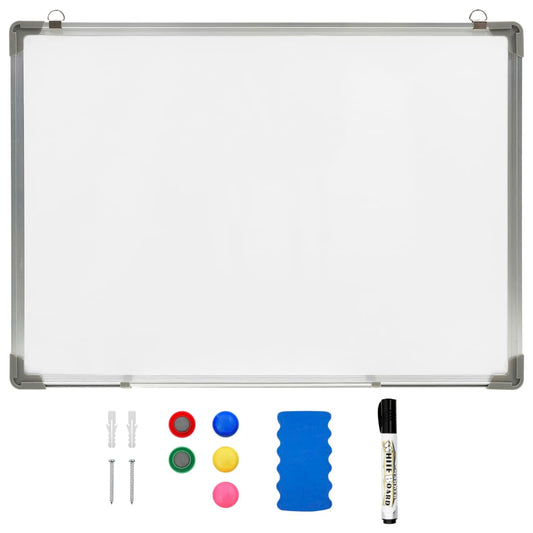 Magnetisches Whiteboard Weiß 90 x 60 cm Stahl