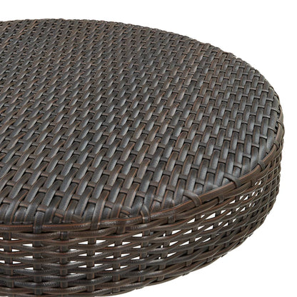 Gartentisch Braun 60,5x106 cm Poly Rattan