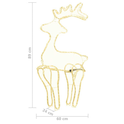 Rentier Weihnachtsdekoration mit Mesh 306 LEDs 60x24x89 cm