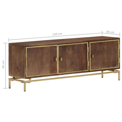 TV-Schrank 120x30x46 cm Massivholz Mango