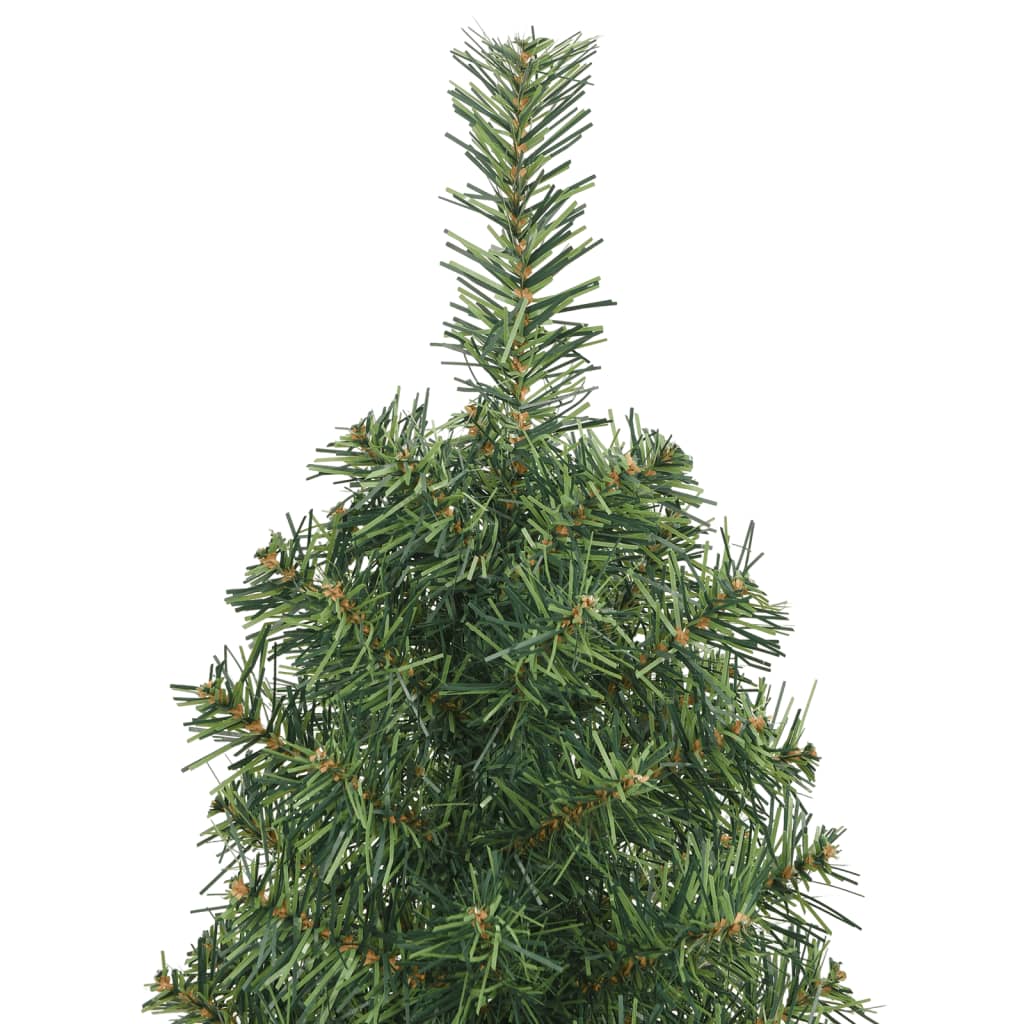 Künstlicher Weihnachtsbaum Schlank mit Ständer Grün 150 cm PVC