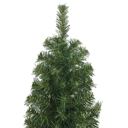 Künstlicher Weihnachtsbaum Schlank mit Ständer Grün 180 cm PVC