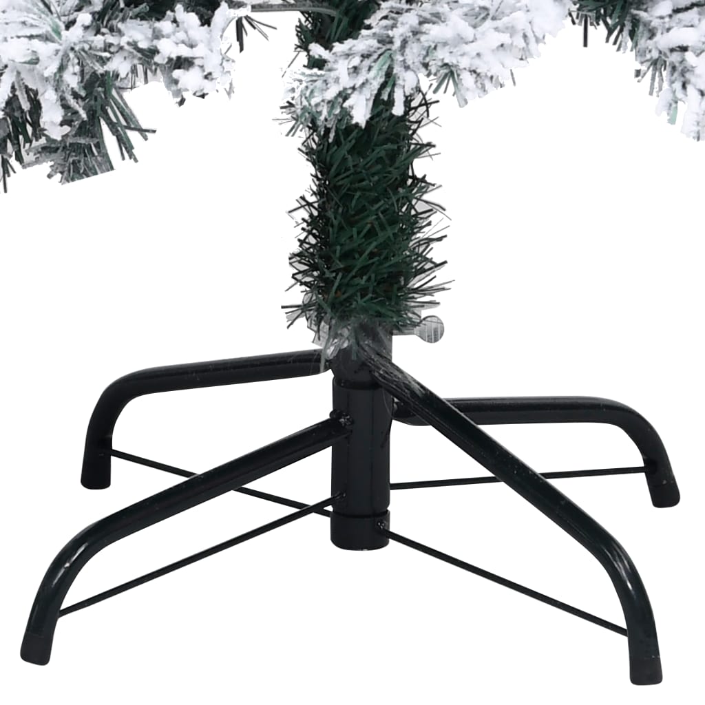 Künstlicher Weihnachtsbaum mit Schnee Grün 150 cm PVC