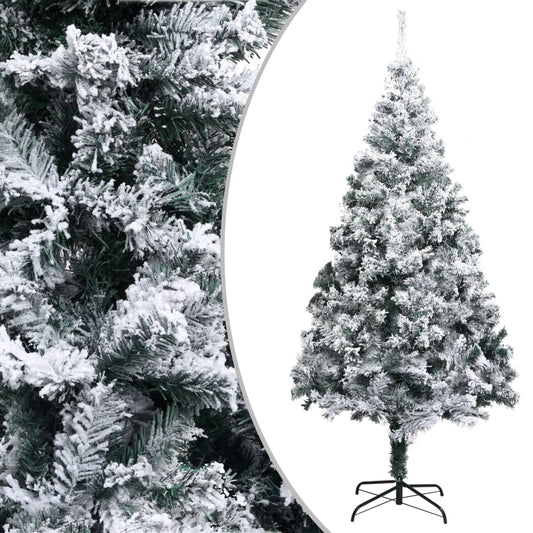 Künstlicher Weihnachtsbaum mit Schnee Grün 180 cm PVC