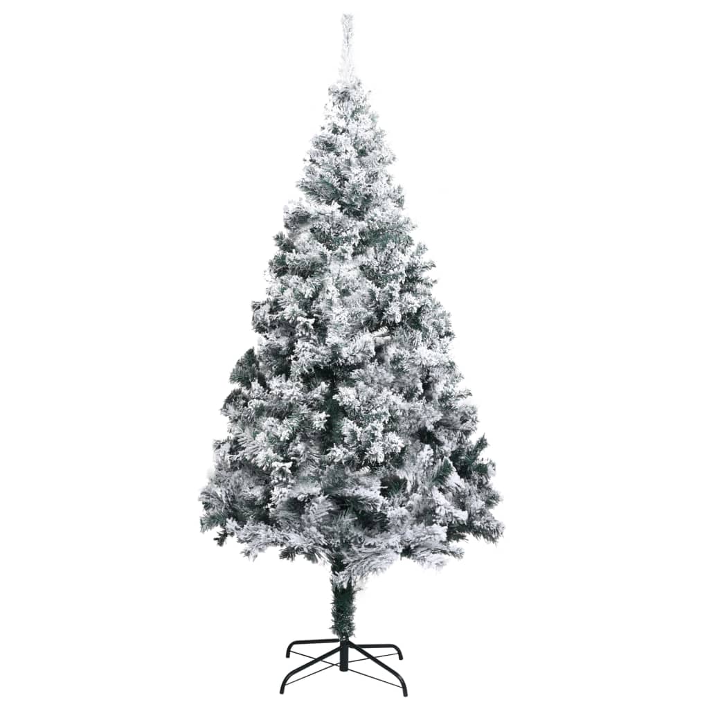 Künstlicher Weihnachtsbaum mit Schnee Grün 210 cm PVC