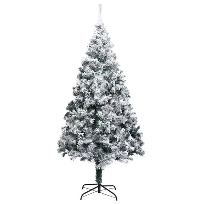 Künstlicher Weihnachtsbaum mit Schnee Grün 210 cm PVC