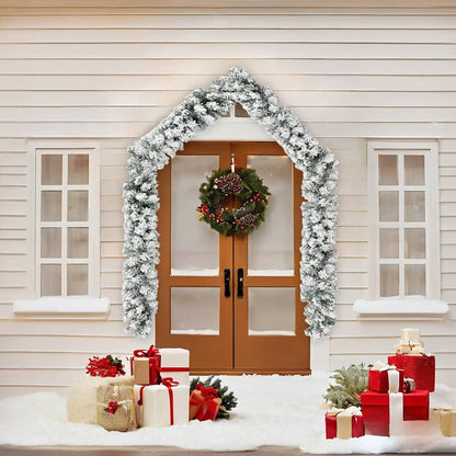 Weihnachtsgirlande mit Schnee Grün 5 m PVC