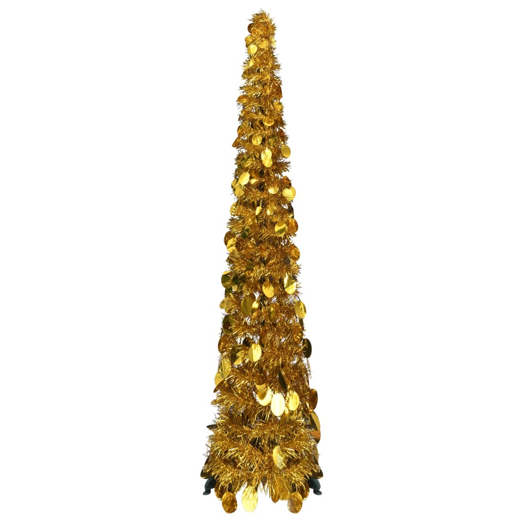 Künstlicher Pop-Up-Weihnachtsbaum Golden 120 cm PET