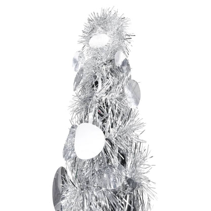 Künstlicher Pop-Up-Weihnachtsbaum Silber 180 cm PET