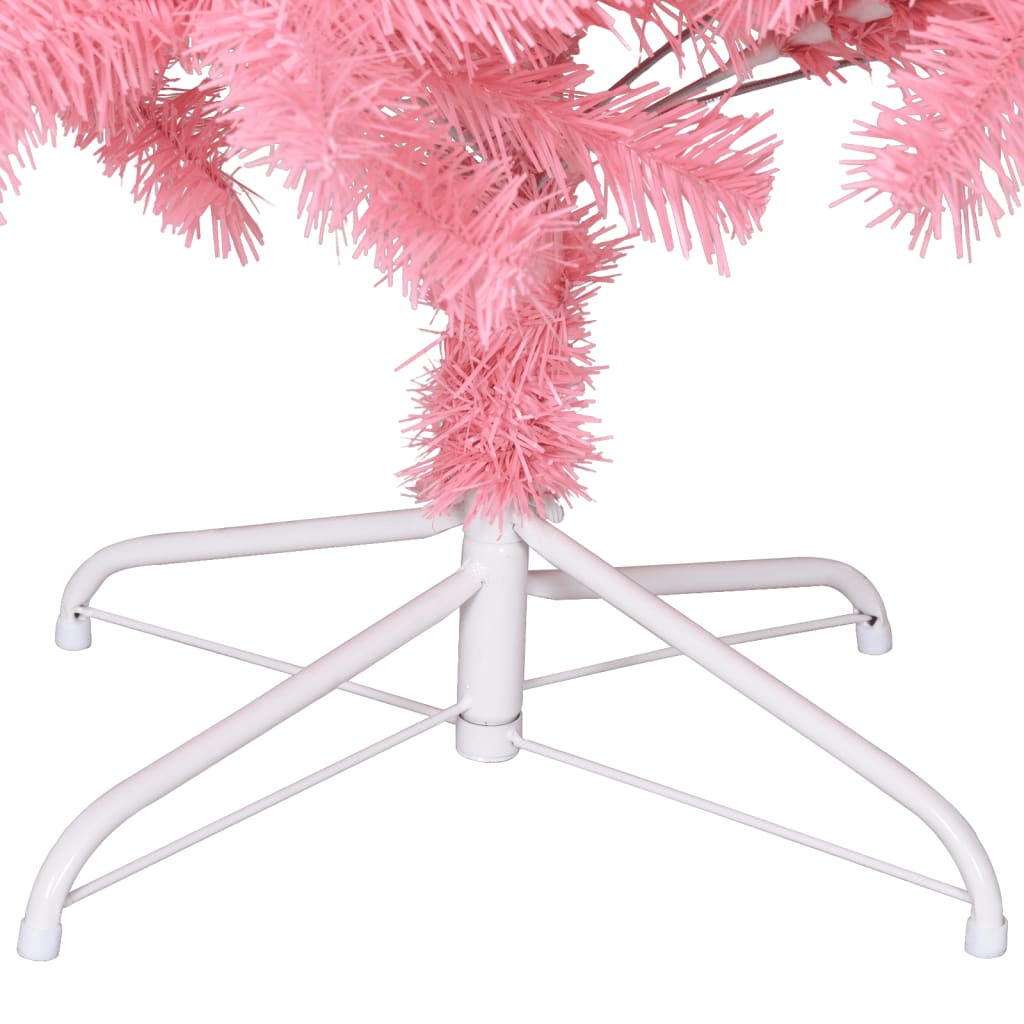 Künstlicher Weihnachtsbaum mit Ständer Rosa 210 cm PVC