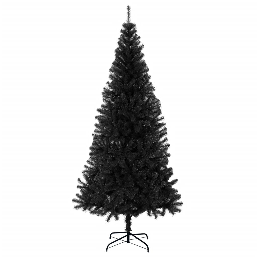 Künstlicher Weihnachtsbaum mit Ständer Schwarz 180 cm PVC