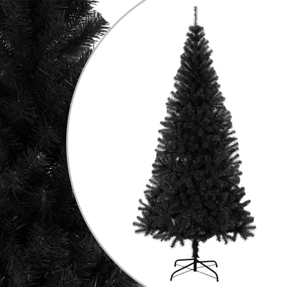 Künstlicher Weihnachtsbaum mit Ständer Schwarz 210 cm PVC