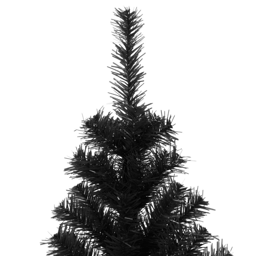 Künstlicher Weihnachtsbaum mit Ständer Schwarz 210 cm PVC