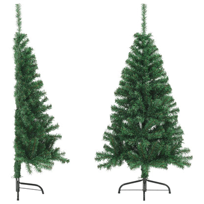 Künstlicher Halb-Weihnachtsbaum mit Ständer Grün 150 cm PVC