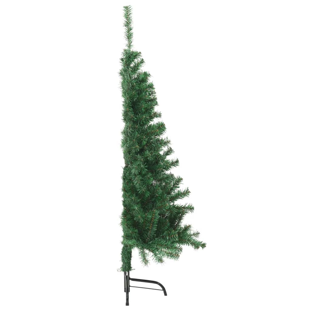 Künstlicher Halb-Weihnachtsbaum mit Ständer Grün 150 cm PVC