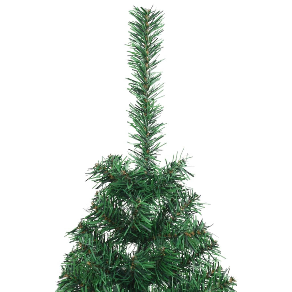 Künstlicher Halb-Weihnachtsbaum mit Ständer Grün 150 cm PVC