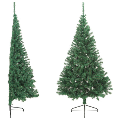 Künstlicher Halb-Weihnachtsbaum mit Ständer Grün 180 cm PVC