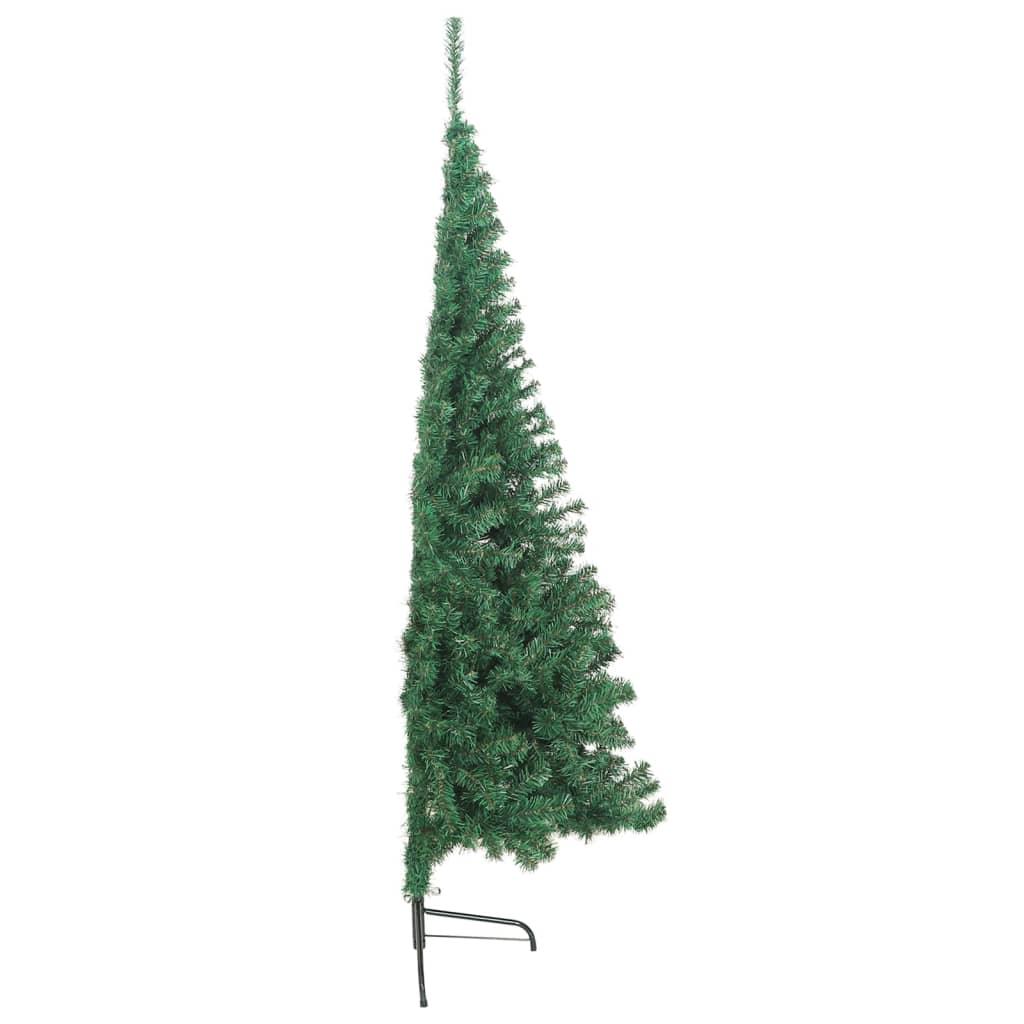 Künstlicher Halb-Weihnachtsbaum mit Ständer Grün 180 cm PVC