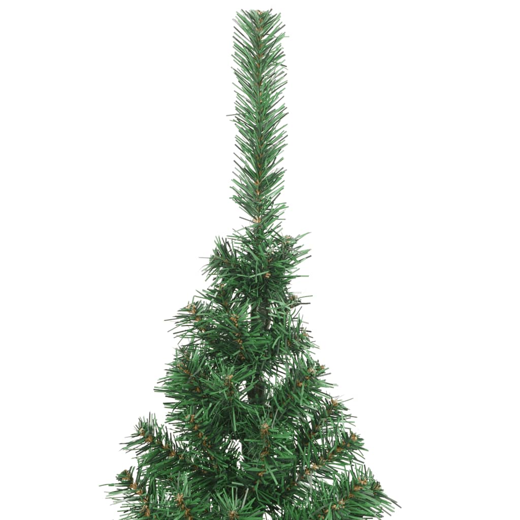 Künstlicher Halb-Weihnachtsbaum mit Ständer Grün 180 cm PVC