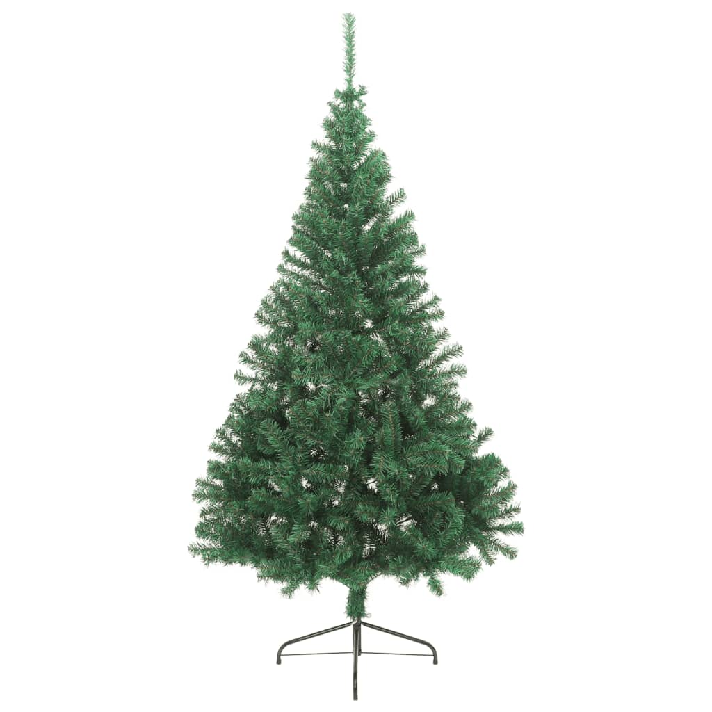 Künstlicher Halb-Weihnachtsbaum mit Ständer Grün 210 cm PVC