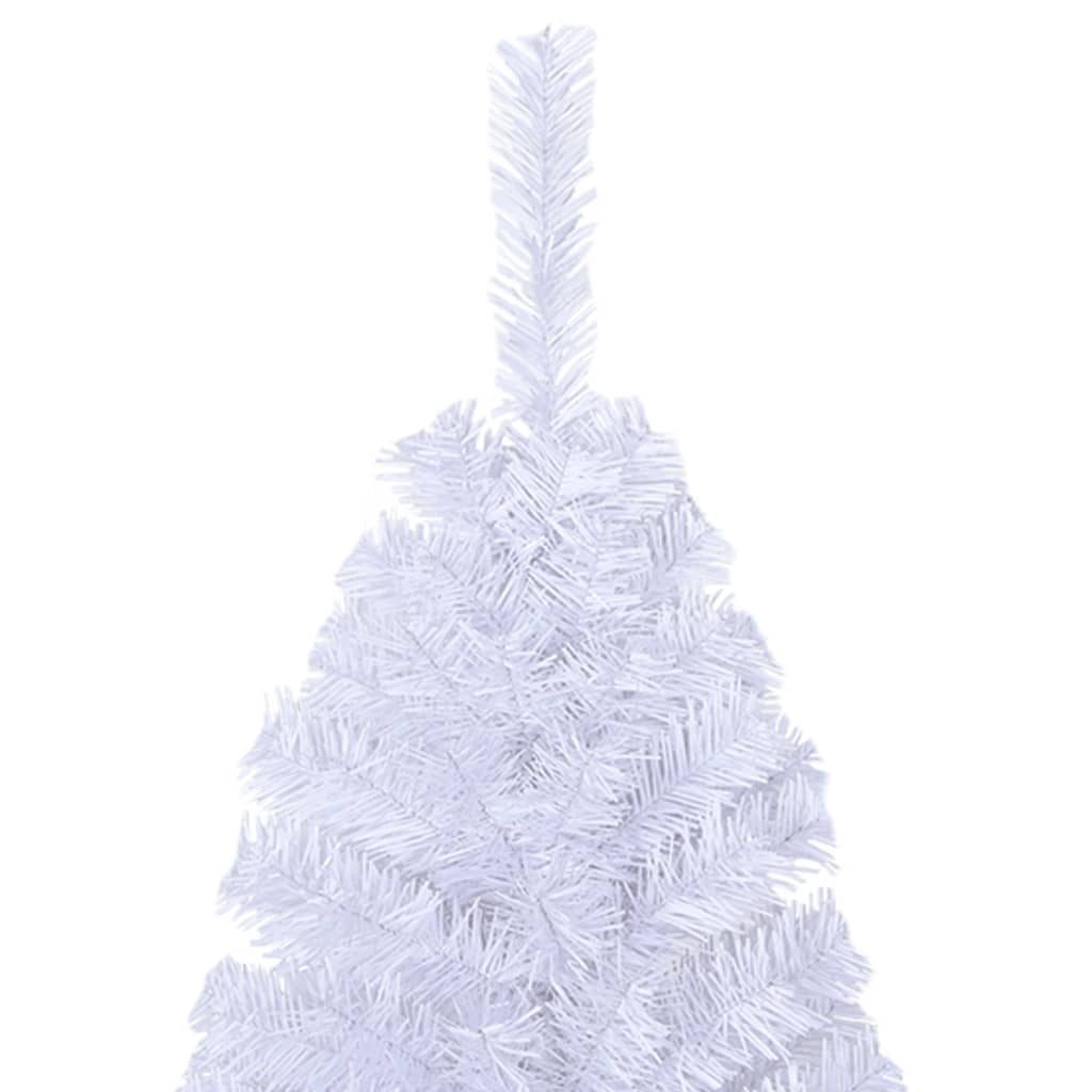 Künstlicher Weihnachtsbaum mit Dicken Zweigen Weiß 150 cm PVC