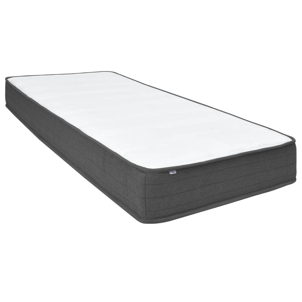 Boxspringbett Dunkelgrau Stoff 80x200 cm