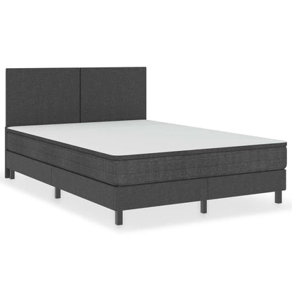 Boxspringbett Dunkelgrau Stoff 140x200 cm