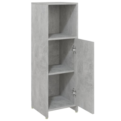 Badezimmerschrank Betongrau 30x30x95 cm Holzwerkstoff