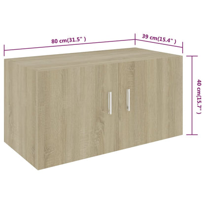 Wandschrank Sonoma-Eiche 80x39x40 cm Holzwerkstoff