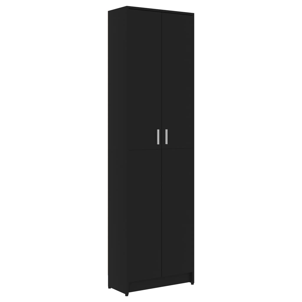 Garderobenschrank Schwarz 55x25x189 cm Holzwerkstoff