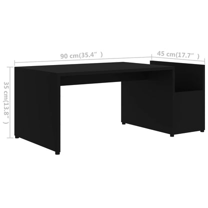 Couchtisch Schwarz 90x45x35 cm Holzwerkstoff