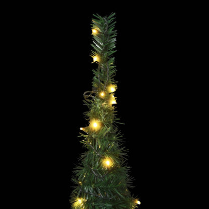 Künstlicher Pop-Up-Weihnachtsbaum mit Beleuchtung Grün 150 cm