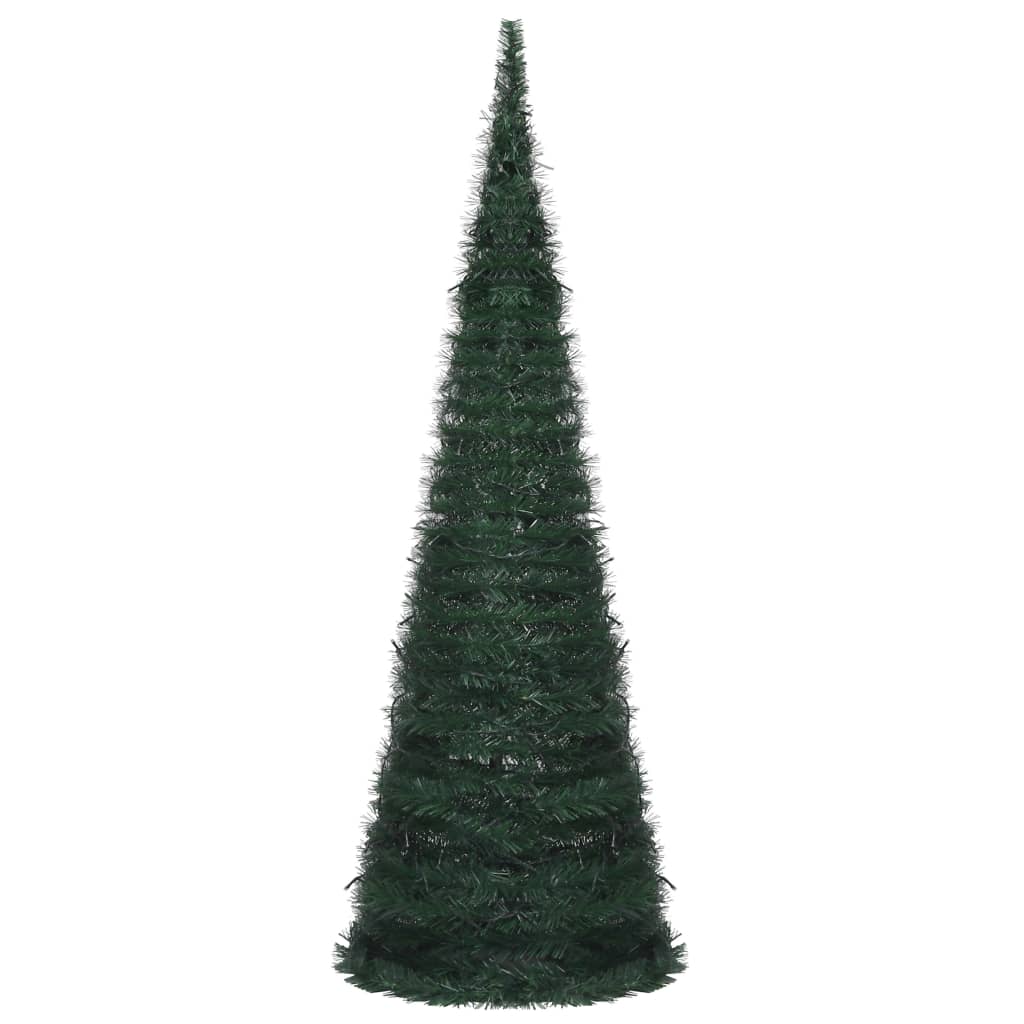 Künstlicher Pop-Up-Weihnachtsbaum mit Beleuchtung Grün 180 cm