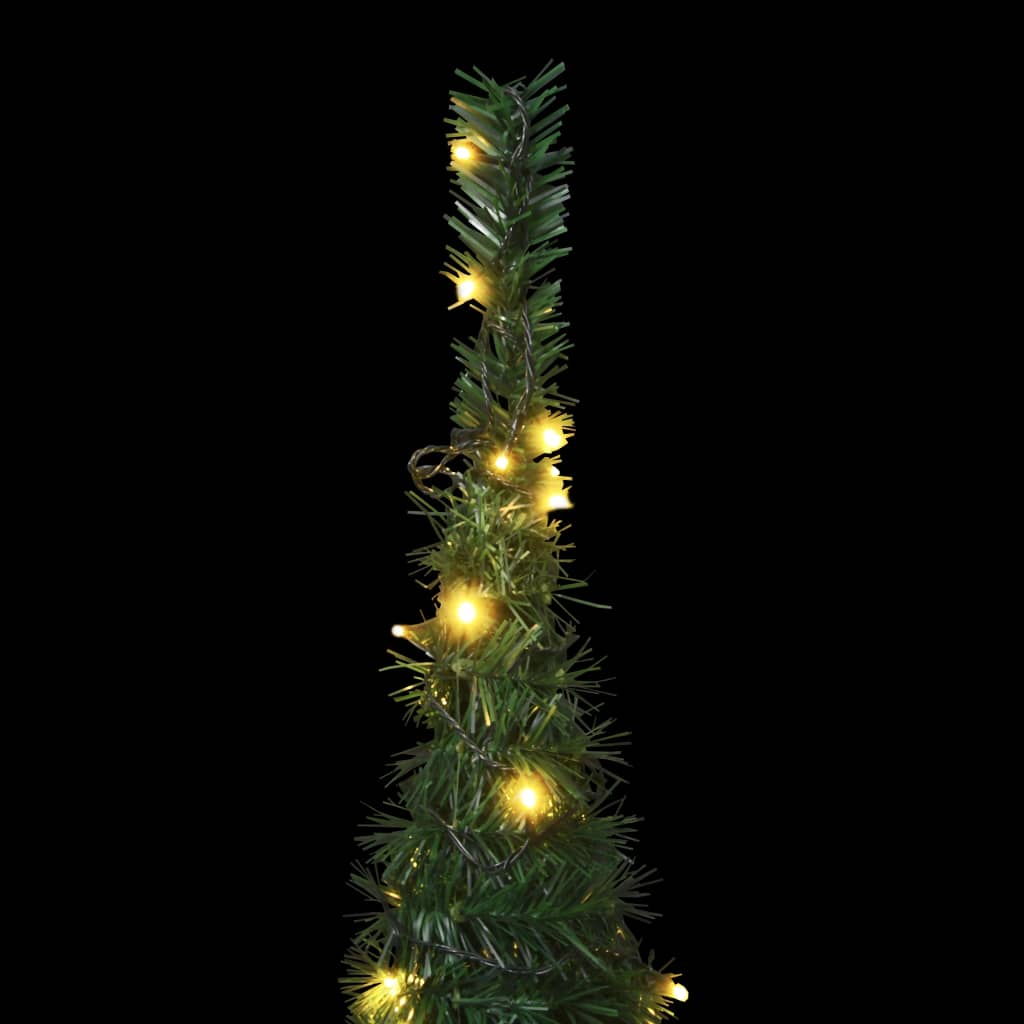 Künstlicher Pop-Up-Weihnachtsbaum mit Beleuchtung Grün 180 cm