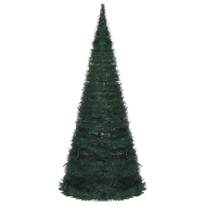 Künstlicher Pop-Up-Weihnachtsbaum mit Beleuchtung Grün 210 cm