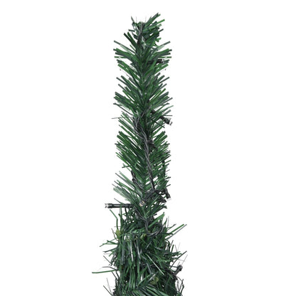 Künstlicher Pop-Up-Weihnachtsbaum mit Beleuchtung Grün 210 cm