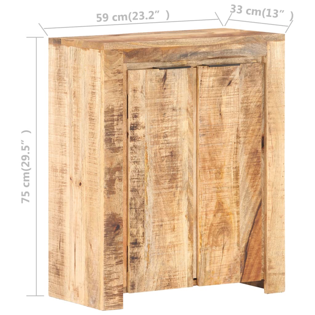 Sideboard 59x33x75 cm Raues Mangoholz