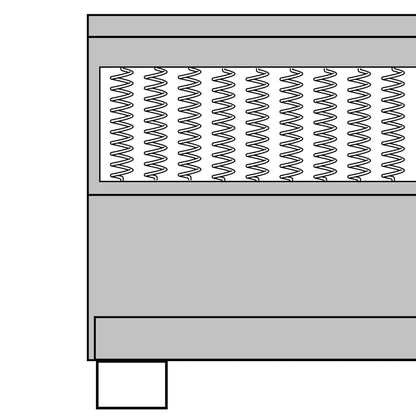 vidaXL Boxspringbett Dunkelgrau Stoff 140x200 cm